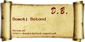 Domoki Botond névjegykártya